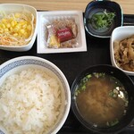 Yoshinoya - 朝定　納豆牛小鉢セット