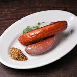 grilled raw sausage