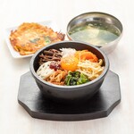 Koriankicchimmashitta - 石焼きビビンバ（スープ付き）＋チヂミ付き