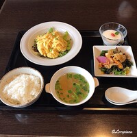 中国料理 豪華 - 海老と玉子のふわふわ炒めのﾗﾝﾁｾｯﾄ