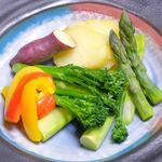 Warm vegetable salad from Kamakura Miura vegetables