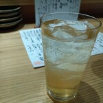 お料理 山乃口 - ゆず梅酒ソーダ割り