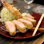 Epais - タローポークの特選ロースカツ定食3870円+海老フライ840円