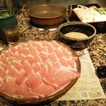 しゃぶ亭 西梅田店 - 豚ダブル（だったかな）