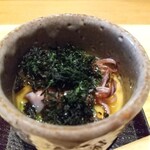 天ぷら たけうち - 蛍烏賊と百合根の茶碗蒸し