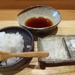 天ぷら たけうち - 天ぷらセット
      これがお酒のアテになる