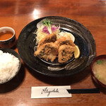 酒肴 新屋敷 - アジフライ定食 (ご飯大盛り)