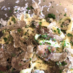 アランチャ - 秋トリュフサルシッチャのカルチョ･ペ･ペ
      のズーム(^^)