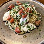 アランチャ - ◆天然ヒラメとフルートマトのペペロンチーノ
        スパゲッティーニ(乾麺)    