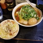 塩そば専門店 桑ばら - チャーマヨ丼＋九条葱夫。