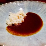 蒼 - 但馬玄の筋や骨のフォンドボーのカレー。そのコンソメで炊きたてご飯。カレーもこちらがダントツ美味しい♪