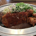 ピーコック - Bセット ポークピカタ、ハンバーグ、とり天甘酢