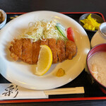 お食事処　燦 - とんかつ定食 900円。