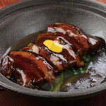 Braised pork belly and greens