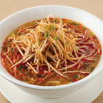 Red vinegar bean sprout Ramen with garlic