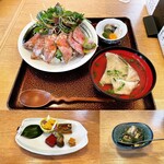 鳥音 - 常陸牛のローストビーフ丼　¥1,650-