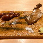 鮨 さかい - 唐津あわび 富山湾ホタルイカ