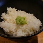 会津ラーメン 和 - ワサビ投入