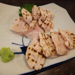 金町製麺 - 大山鶏、美桜鶏の炙り鶏肉食べ比べ