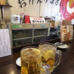 金町製麺 - 乾杯＋内観