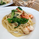 リトルネスト - 菜花と海老のペペロンチーノ