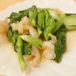 粥菜坊 - チンゲン菜と海老炒め：968円(税込)