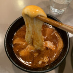 つけ麺 五ノ神製作所 - 海老トマトつけ麺@トッピングチーズ