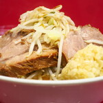 ラーメン二郎 - ラーメン小＋ニンニク多め＋白ネギ