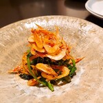 わたべ - ⚫菜の花と桜海老ソテー　