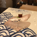 鮓 きずな - 明石 あぶらめ、ポン酢のジュレ乗せ