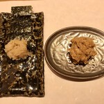 鮓 きずな - 余市あん肝 奈良漬け、浅草海苔