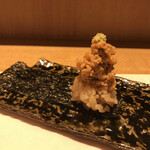 鮓 きずな - 余市あん肝 奈良漬け、浅草海苔で巻いちゃうよ〜