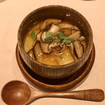鮓 きずな - 岡山原木椎茸と山椒の茶碗蒸し