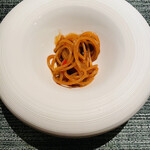 蒼 - 赤座海老のビスクで作った一口スパゲティ