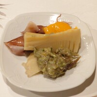 うを徳 - 蛍烏賊&山菜と茗荷の白味噌ぬた&筍