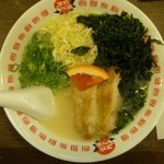 太陽のトマト麺 - アオサ入鶏パイタン麺
