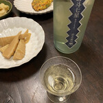 青砥酒造 - 菜の花オムレツには赤紺さんからの焼きネギ味噌乗せて