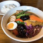 Nishi Tonden Doori Supu Kare Hompo - 【2021年03月】とり野菜カレー（ スープ：あっさりサラ旨、辛さ３番、ライス小盛100g）＠1,500円、提供時。
