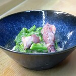 家庭料理 小川 - ホタルイカと菜の花の酢みそ和え？