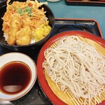 Komoro Soba - 桜えびと白魚のかき揚げ丼セット