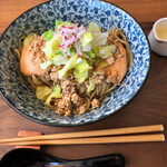 ラーメン イッケン - 4月前半の限定麺春キャベツのまぜそば！生姜酢付き