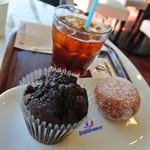 デリフランス - チョコマフィン,ケーキアンドーナツ,アイスティー