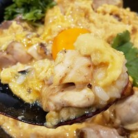 やきとり お㐂樂 人形町店 - 親子丼　極アップ