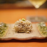 日本料理 たかむら - 毛蟹の握り