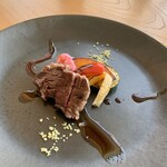 重兵衛 - お花見ランチ③黒毛和牛ヒレステーキ。