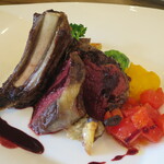 ヴォナ ビータ クチーナ イタリアーナ エバタ - 北海道　松野さんの射止めたエゾ鹿のロースト　フランボワーズソース(＋550円）