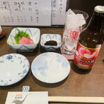 新料理 都留野 - 料理写真:お通しのまぐろ