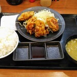 からやま - からやま定食(梅)　ご飯大盛り無料　感謝祭価格　500円(税込550円)