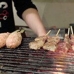 やきとり 正や - つくね、こころ、ずり焼き中