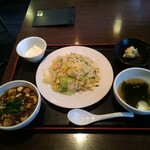 中国酒家 大天門 - カニ炒飯御膳+小鉢麻婆豆腐